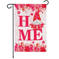 1 Ft. X 1.5 Ft. Polyester Happy Valentine’S Day Gnome Holding Love Sign 2-Sided
