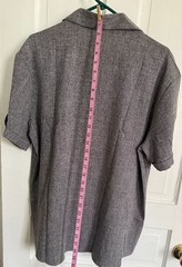 Coofandy Mens Hidden Button Down short sleeve Shirt, Gray Size L Dressy/classy