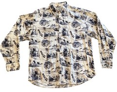 Redhead Men’s Sz Large Button Down Long Sleeve Hunting Archery Deer Print