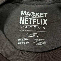 Market Studios x Squid Games Netflix Black Tee T Shirt Mens Sz S New