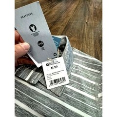 NWT!! Mountain Warehouse Active Gray & White Polo, ISOCOOL, Size XL,