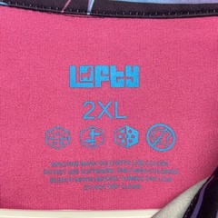 Lofty Llama Miami Slice Performance Polo Shirt Men’s 2XL Retro Vaporwave Golf