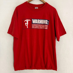 Vtg Delta Alcohol Kung Fu Shirt Adult XL Red Funny Comedy Graphic Tee