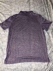 32 Degrees COOL Men’s Purple Solid Collared Short Sleeve Polo Shirt Size M