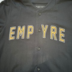 EMPYRE Black Baseball Jersey Tiger Graphic Embroidered Men’s S