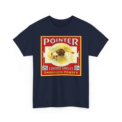 Pointer Loaded Shells Smokeless Powder Vintage Dog Quail Hunting Box Art T-Shirt