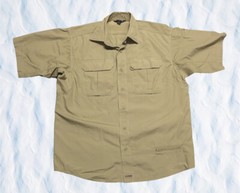 Blackhawk Rip Stop Beige Short Sleeve Tactical Shirt Mens Size L