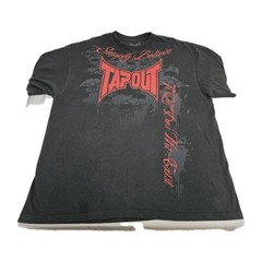 VTG Tapout Simply Believe T-Shirt XXL To Quit Does Not Exist DoubleSided MMA Y2K