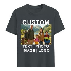Heat Transfer Custom Tee Personalized Text Photo Logo Unisex Design