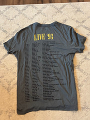 NWOT Men’s Medium MD AUTHENTIC Nirvana Live ’93 In Utero Tour Gray T Shirt Retro