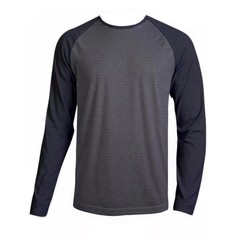 COUVER Men’s Long Sleeve Crew Neck Baseball Shirt, Casual Dynamic Cotton Raglan