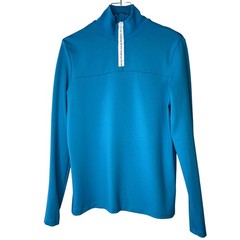 ACNE Studios Quarter Zip Pullover Long Sleeve Shirt Blue Logo Zipper Men’s XS