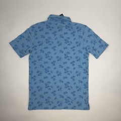 New Mens Travis Mathew Port Day Blue Floral Short Sleeve Polo Size Small NWT