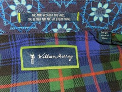 William Murray Golf FULL-BUTTON PERFORMANCE GOLF SHIRT LARGE n/w/t