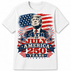 Donald Trump 4th of July America 250 Years Patriotic USA T-Shirt