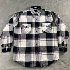 Westchester Classics Plaid Quilted Lined Flannel Shirt Jacket Mens M Shacket