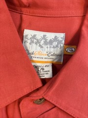 Quick Silver Edition Button Up Shirt Men’s Large RUST HAWAIIAN Rayon Blend Solid