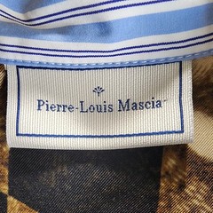 Pierre-Louis Mascia Aloe Patchwork Silk Shirt Size Small Made in Italy Luxury