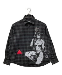 WHOOSIS × GHOST IN THE SHELL Printed Check Shirt / Ghost in the Shell M Size: