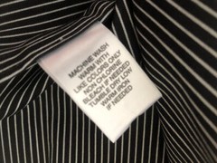 ROUNDTREE & YORKE NWT Button-Down Black & White Pinstripe L