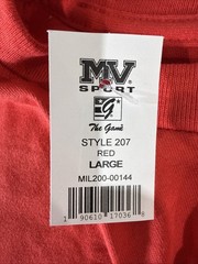 USMC “MARINES – EARNED NEVER GIVEN” Red T-Shirt – Size L – by MV Sport – NWT!