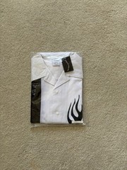 New Mens Vintage White Tribal Dress Shirt Designs By Attila Medium