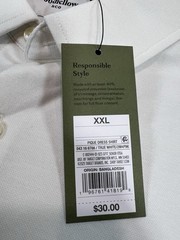 NEWGoodfellow & Co Long Sleeve Button Down Mens Casual Shirt True White Size XXL