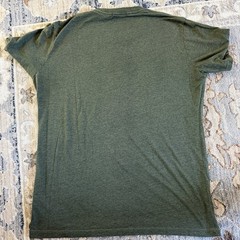 Gustin T Shirt Mens Size M Medium Heathered Green Crewneck Made in USA Plain Tee