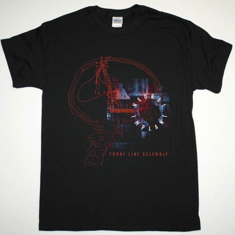 Front Line Assembly Tactical Neural Implant Black Industrial Tee