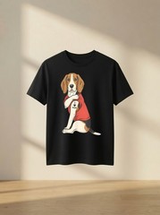 I Love Mom Tattoo Beagle Funny Mothers Day Cute Dog Lover Tee