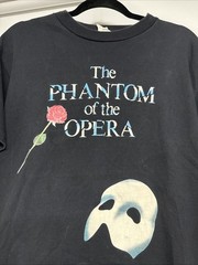 Vtg 90s Phantom of the Opera Single Stitch Graphic T-Shirt Men’s Large Black USA