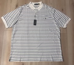 Polo Ralph Lauren Blue White Striped Soft Touch Polo Shirt NWT Mens 3XLT 3LT