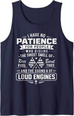 No Patience Who Dislike – Race Car Drag Racing Tank Top