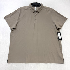 Rhone Regatta Pique Polo NWT Mens XXL Foggy Taupe GOLDFUSION Anti Odor UPF 50