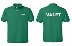 Valet Logo Tee Event Security Parking Service guy Polo Shirt S-5XL