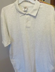 Fruit of the Loom Golf Shirt 3XL 36 Pc Men Ash Gray 50/50 Cotton/Polyester