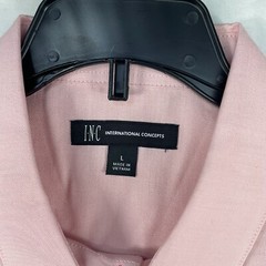 International Concepts Button Down Shirt Mens size Large Pink Shades Cotton New