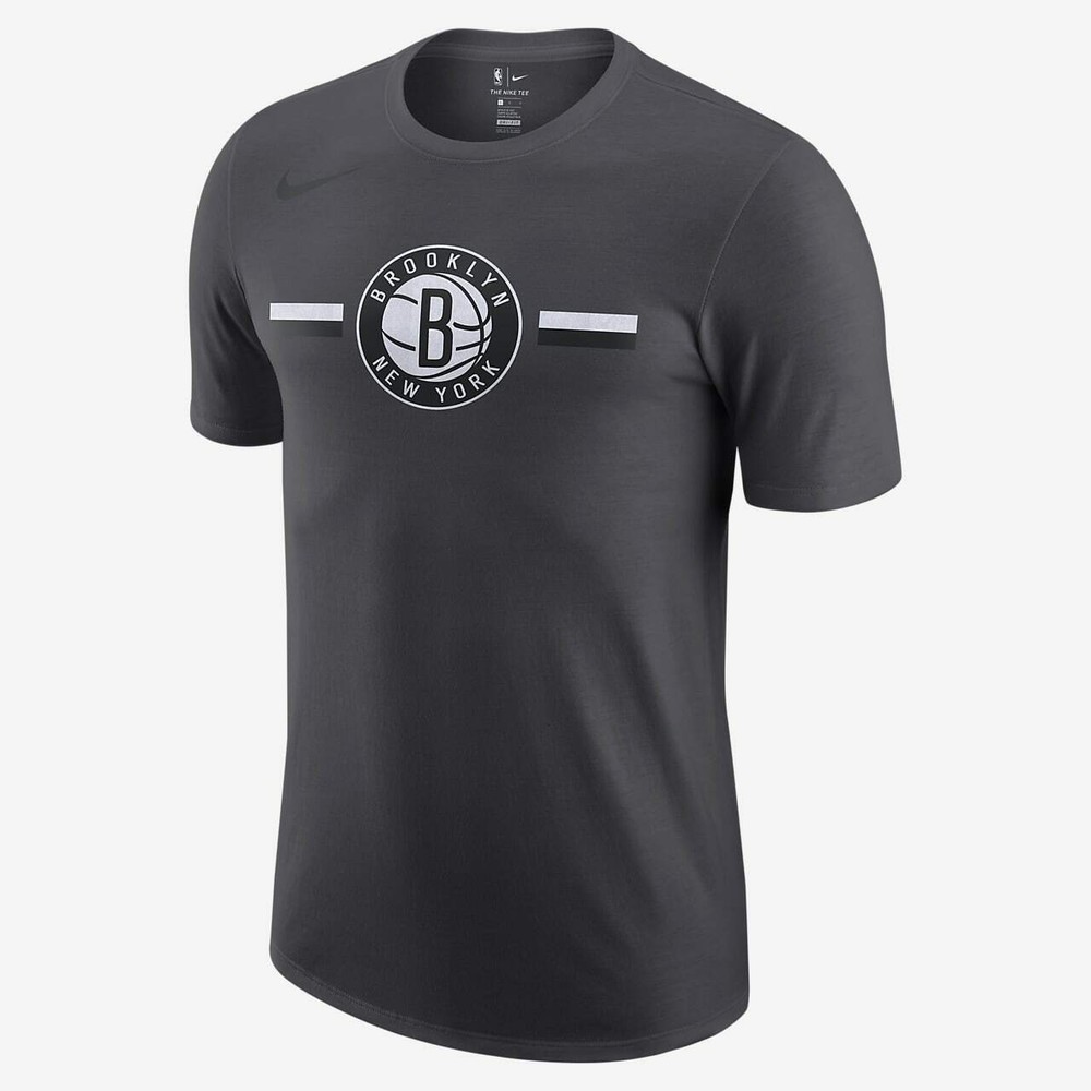 AUTHENTIC NIKE NBA.COM BROOKLYN NETS DRY DARK GRAY T SHIRT 933509-060