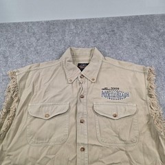 Biker Design Shirt Mens XL Beige Myrtle Beach Spring Rally 2009 Biker Sleeveless