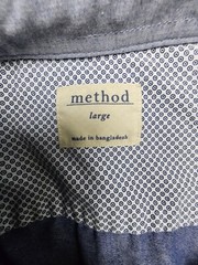 Method Long Sleeve Button Up Men’s Large Blue with Hidden Button Down Collar