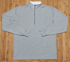 Straight Down 1/4 Zip Golf Pullover Collared Long Sleeve Men’s Medium Logo Gray