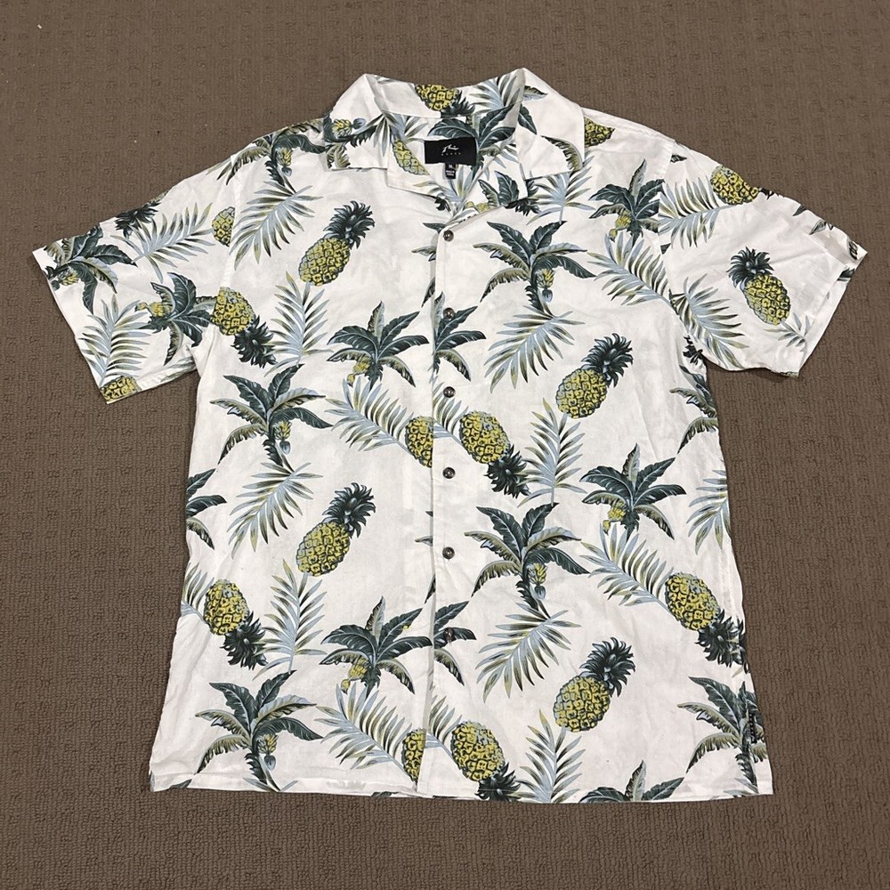 Rusty Button Up Pineapple Print Shirt