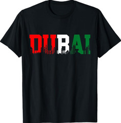 Dubai Skyline Flag United Arab Emirates UAE Souvenir Unisex T-Shirt