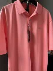 Greg Norman Men’s Play Dry Golf Polo•Coral• Short Sleeve w/Collar• NWT• Large