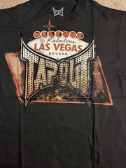TAPOUT LAS VEGAS T SHIRT VINTAGE Y2K SIGN TEE M DEADSTOCK UFC MMA NWT NEW