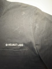 Helmut Lang Patchwork Pocket Logo Tee T Shirt Rib Knit Mens 2XL Designer 2 Sided