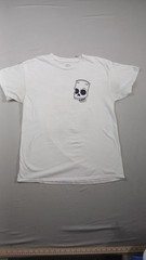 The Simpsons Bart Simpson Skeleton Skateboard T-Shirt Mens L White Mad Engine…