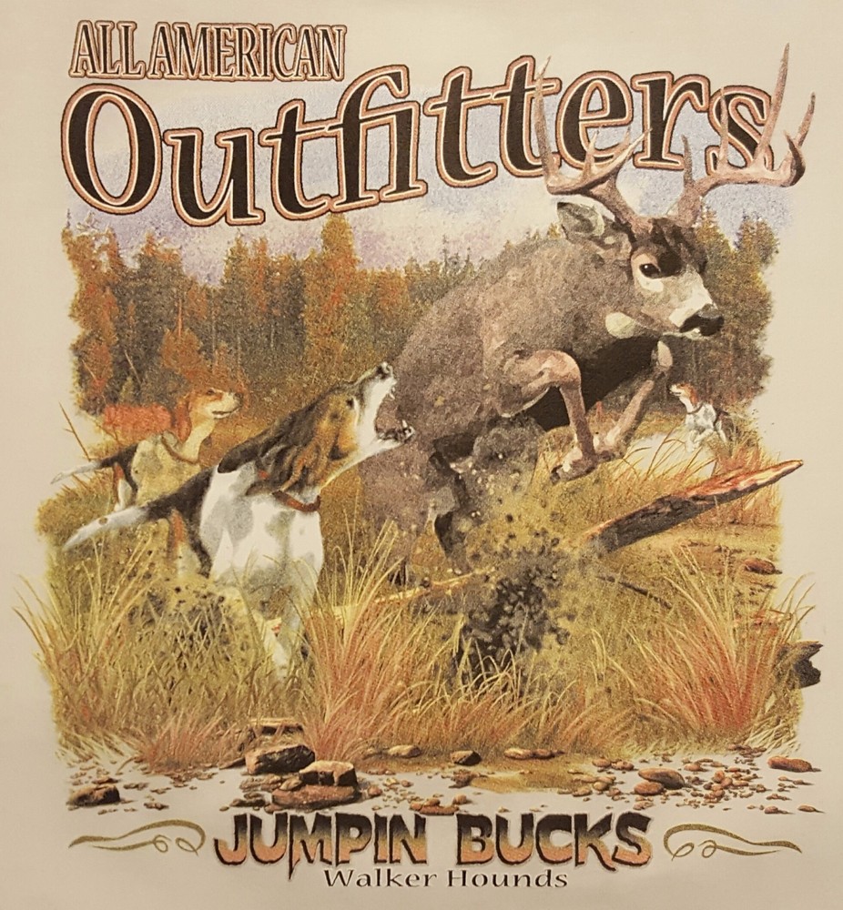 WALKER HOUND JUMPING BUCKS DEER HUNTER COONDOG COON HUNTING #508 POCKET SHIRT