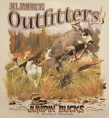 WALKER HOUND JUMPING BUCKS DEER HUNTER COONDOG COON HUNTING #508 POCKET SHIRT