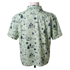 NEW Marmot Men’s LARGE Muir Novelty Camp Collar Short Sleeve Shirt Green